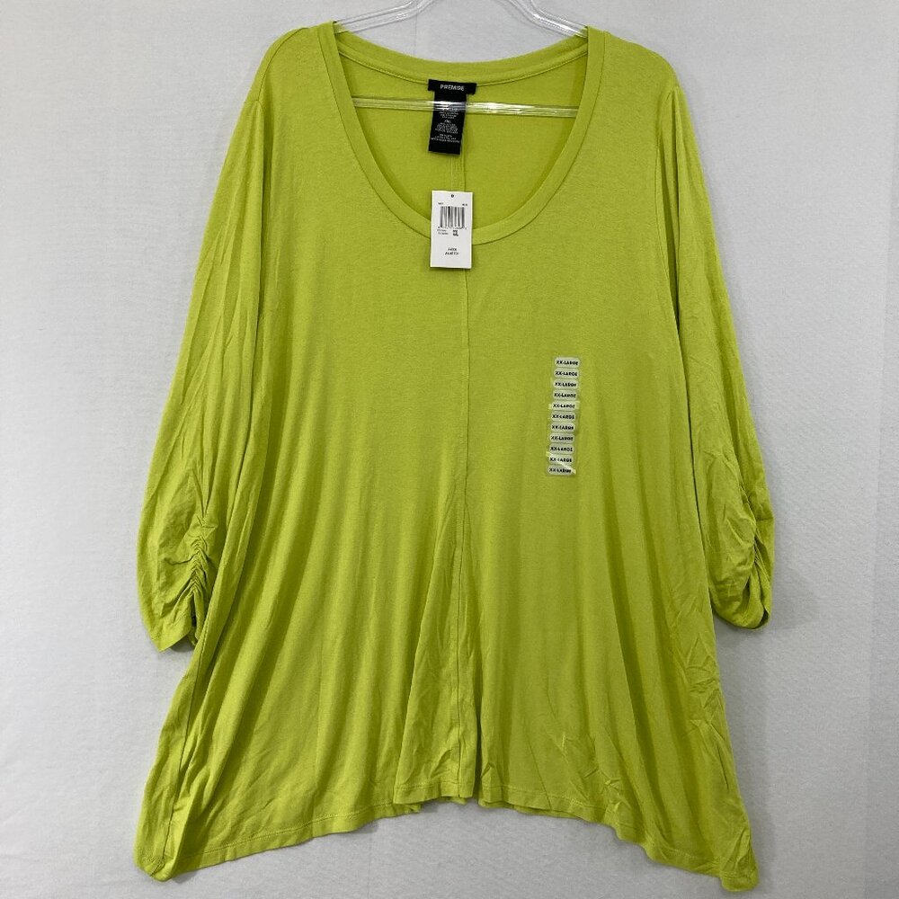 New Premise Top size XXL Yellow Mustard Super Soft Stretch Knit Comfy Tunic